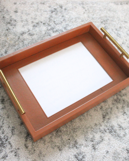Pre-Order: Rectangle Self-Finishing Leather Tray