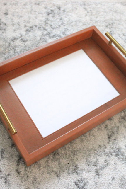 Pre-Order: Rectangle Self-Finishing Leather Tray