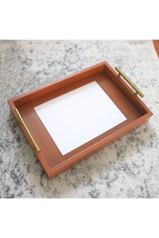 Pre-Order: Rectangle Self-Finishing Leather Tray