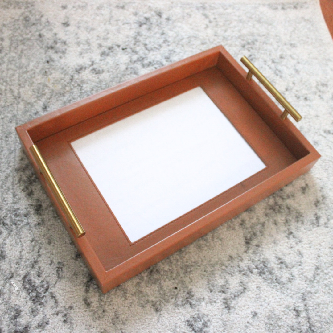 Rectangle Self-Finishing Leather Tray