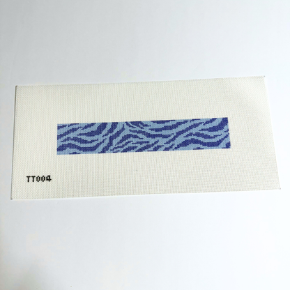 Blue Zebra Key Fob Needlepoint Canvas