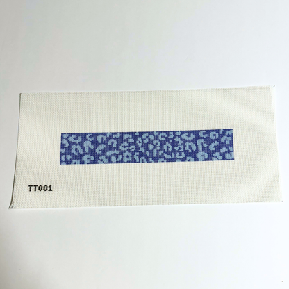 Blue Cheetah Key Fob Needlepoint Canvas