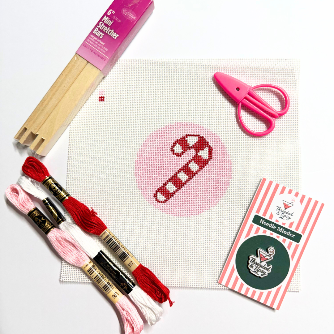 Candy Cane Beginner Needlepoint Kit
