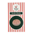 Pink needle minder with gold accents on a striped packaging by Threaded & Tipsy