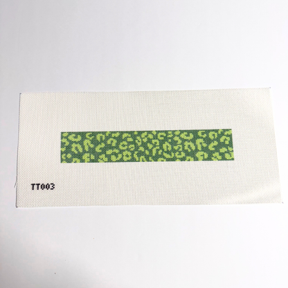 Green Cheetah Key Fob Needlepoint Canvas