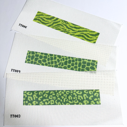 Green Reptile Key Fob Needlepoint Canvas