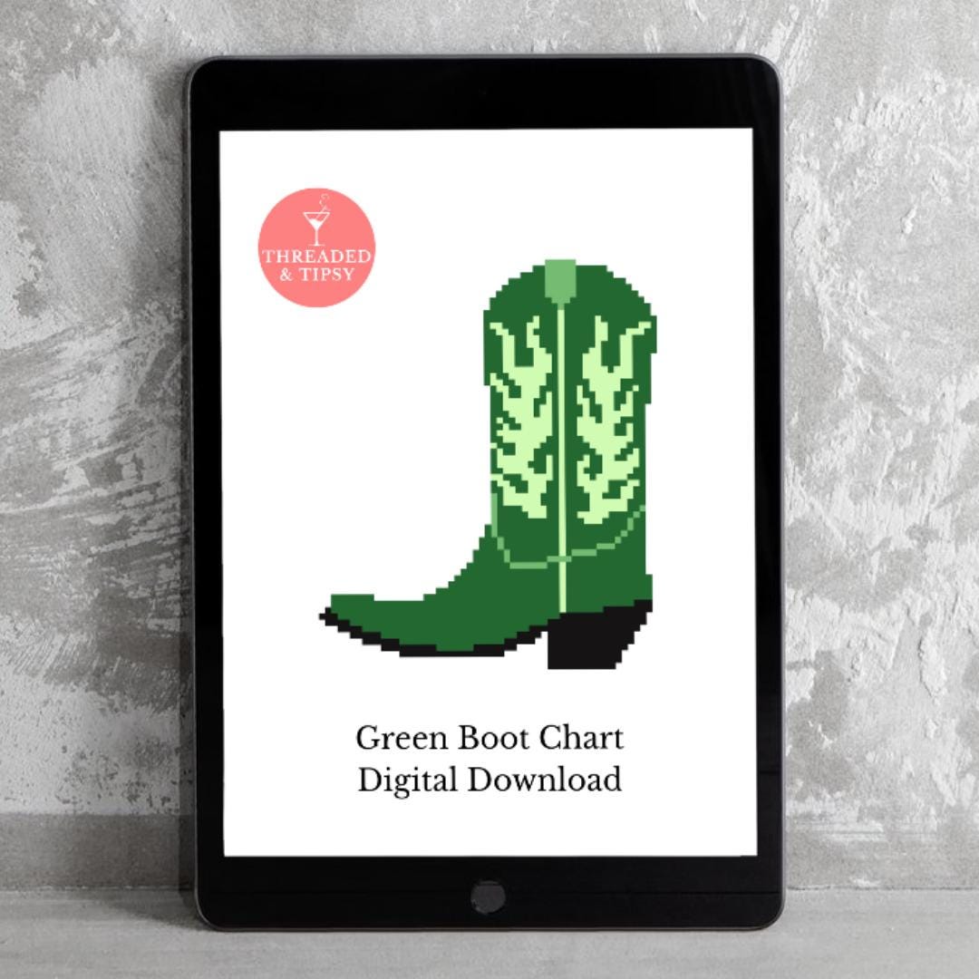 Green Cowboy Boot Chart