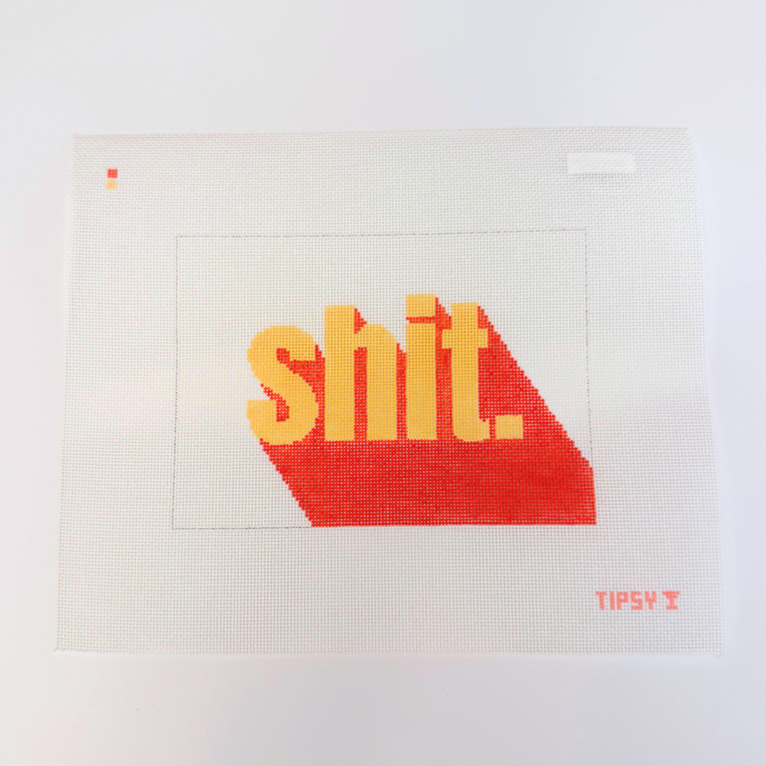 Shit. Pouch Needlepoint Canvas