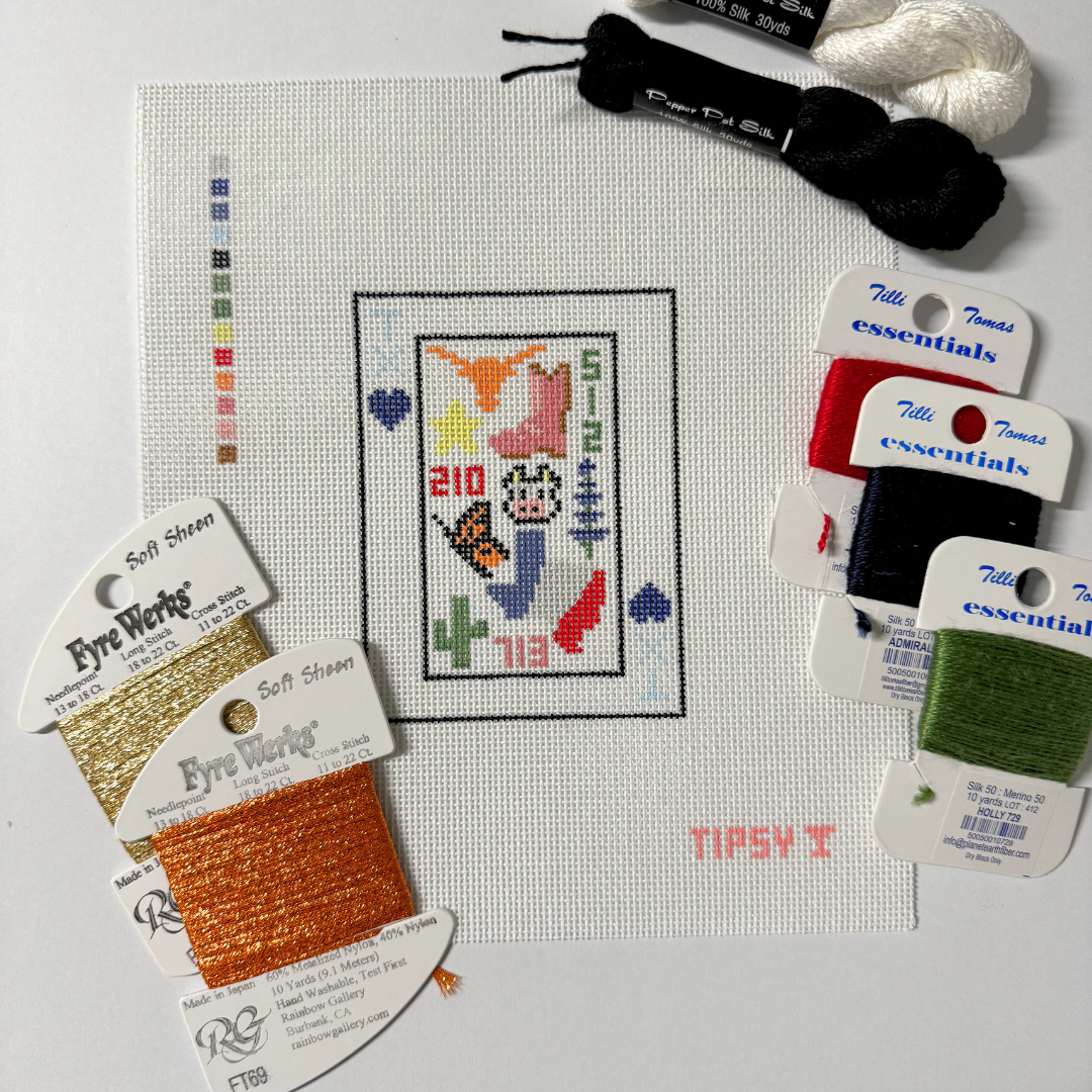 Pre-Order: TX Playing Card Needlepoint Canvas