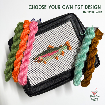 Needlepoint Pre-Finished Stitch-A-Bag in Tan