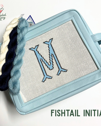 Fishtail Initial Needlepoint Chart