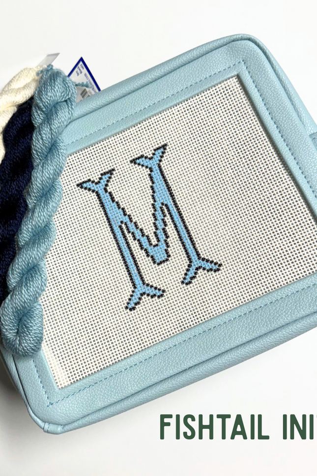 Fishtail Initial Needlepoint Chart